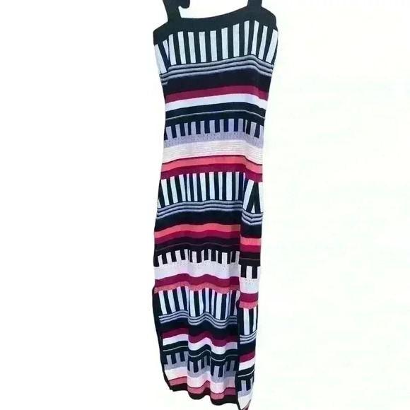 ANTHROPOLOGIE SYDNEY PIANO STRIPE MARIANN KNIT MIDI DRESS by AZULU 6 - Picture 4 of 11